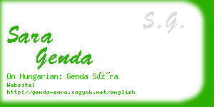 sara genda business card